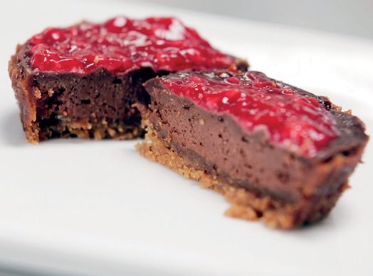 Chocolate lovers’ cheesecake, from the book
